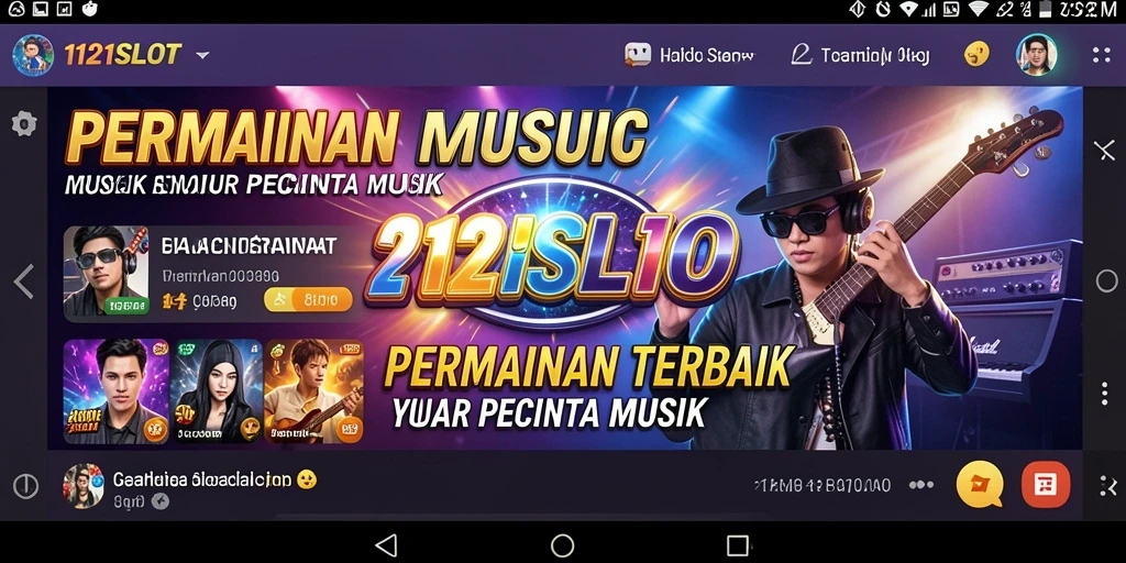 Tampilan gameplay 1121SLOT dengan interaksi musik yang menarik.