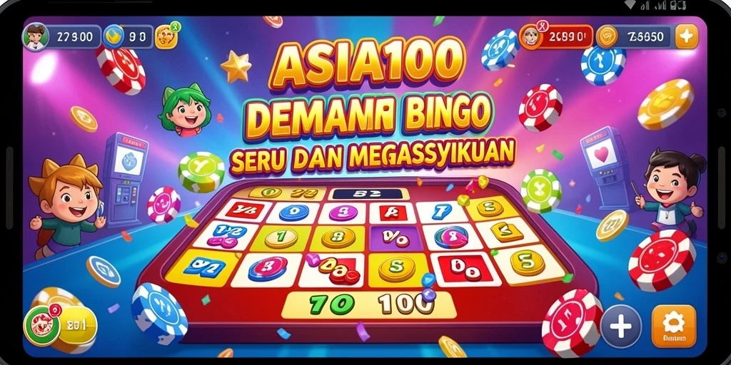 Tampilan gameplay seru dari ASIA100 dengan suasana Bingo yang mengasyikkan.