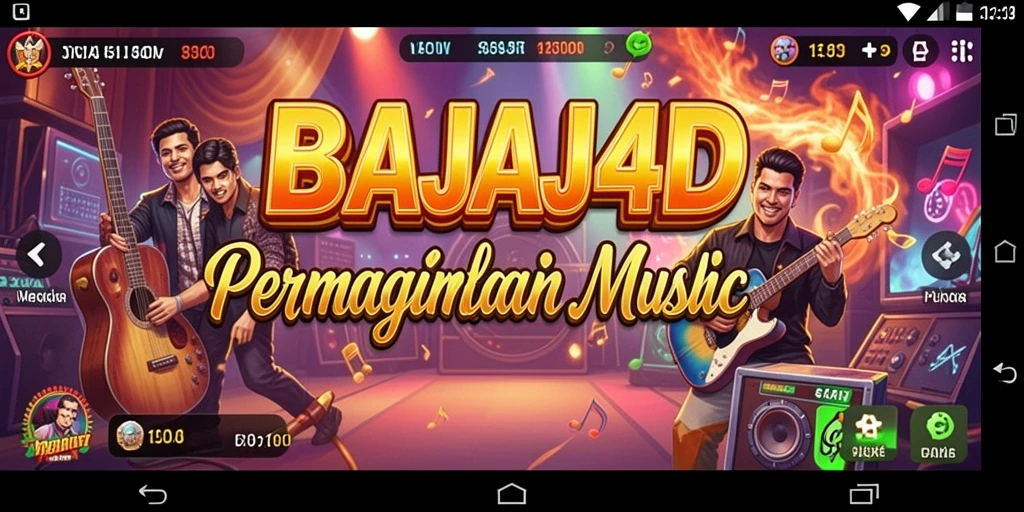 Tampilan gameplay BAJAJ4D dengan berbagai pilihan lagu.