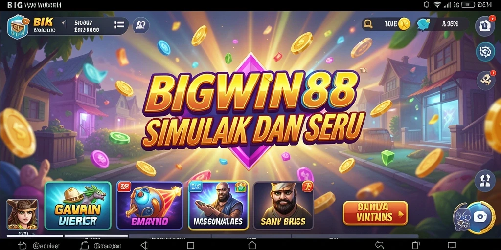 Screenshot gameplay <strong>BIGWIN88</strong> menunjukkan keseruan dalam simulasi permainan.