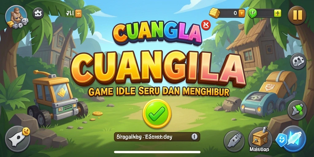 Tampilan gameplay CUANGILA dengan karakter yang bergerak otomatis.