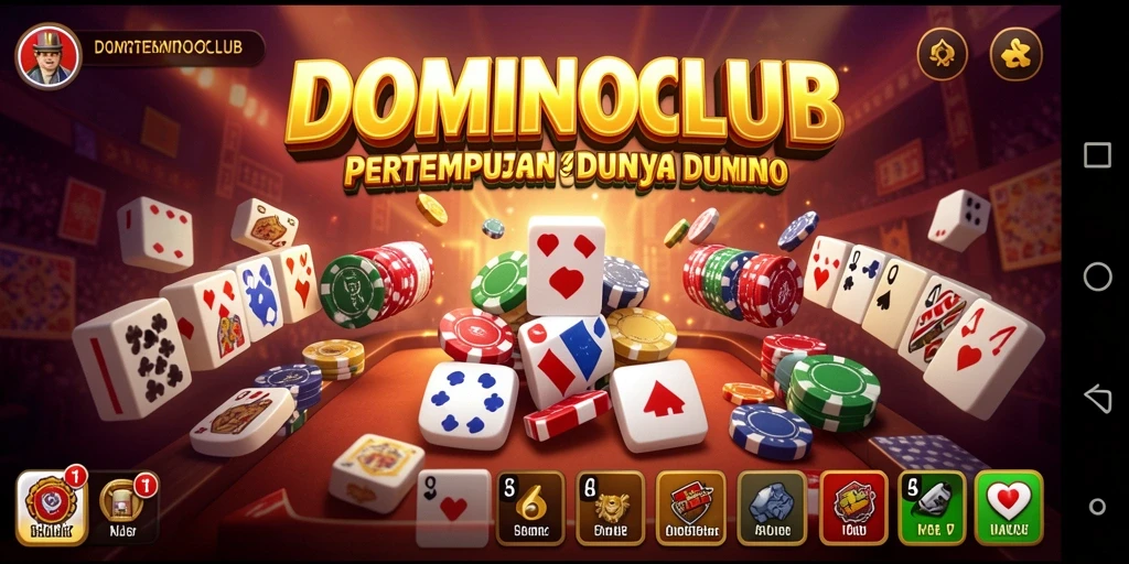 Tampilan gameplay mendebarkan dari DOMINOCLUB, siapkan strategi Anda.