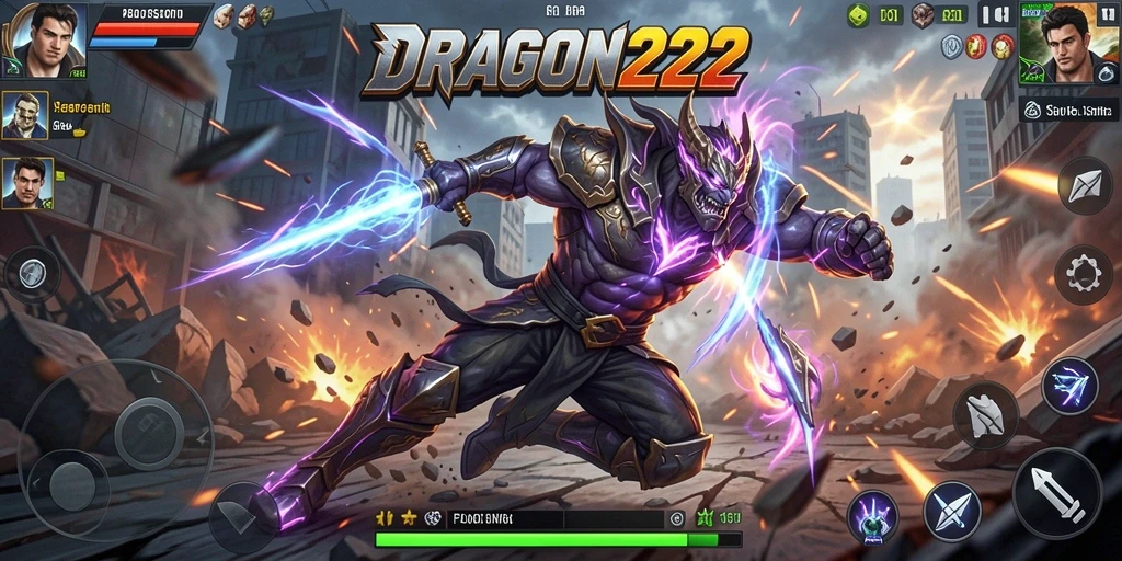Tampilan seru gameplay DRAGON222 yang menampilkan aksi pertarungan intens.