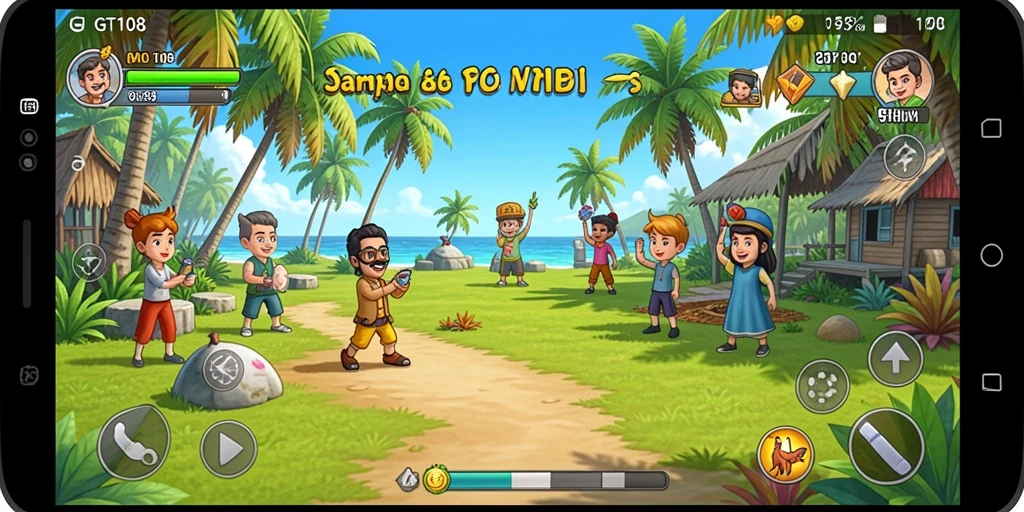 Tampilan gameplay GT108 yang menarik dan ceria.