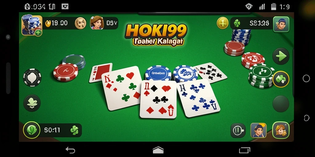 Screenshot HOKI99 menampilkan suasana permainan Gaple yang seru.