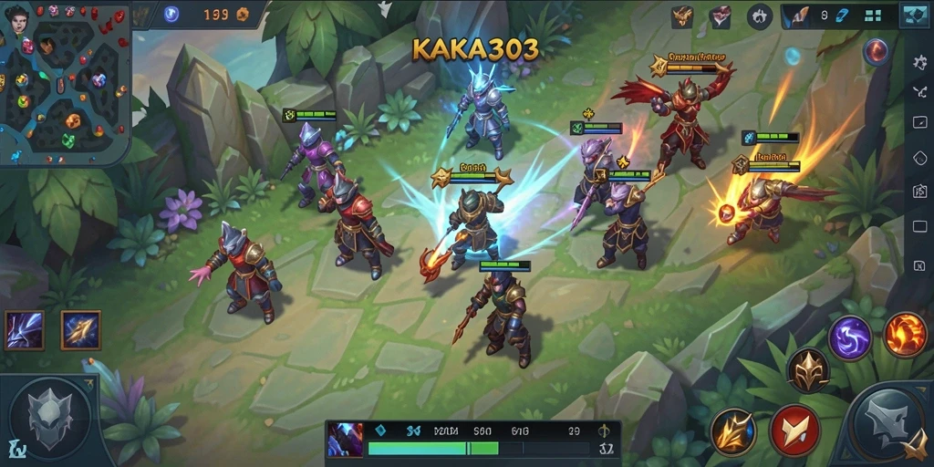 Tampilan seru gameplay KAKA303 dengan karakter unik dan pertempuran intens.