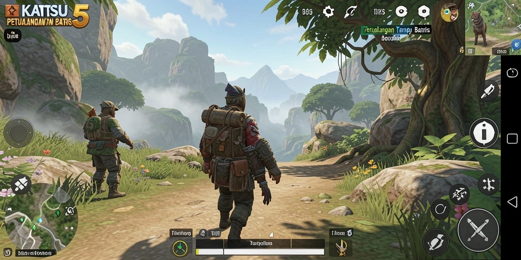 Gameplay menarik KATSU5 dalam dunia terbuka yang luas.