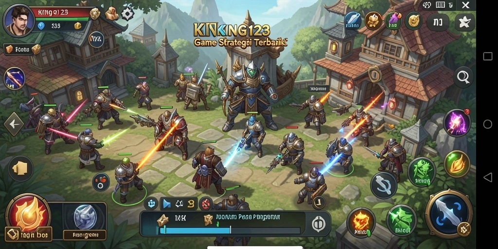 Tampilan gameplay yang menegangkan dalam KING123.
