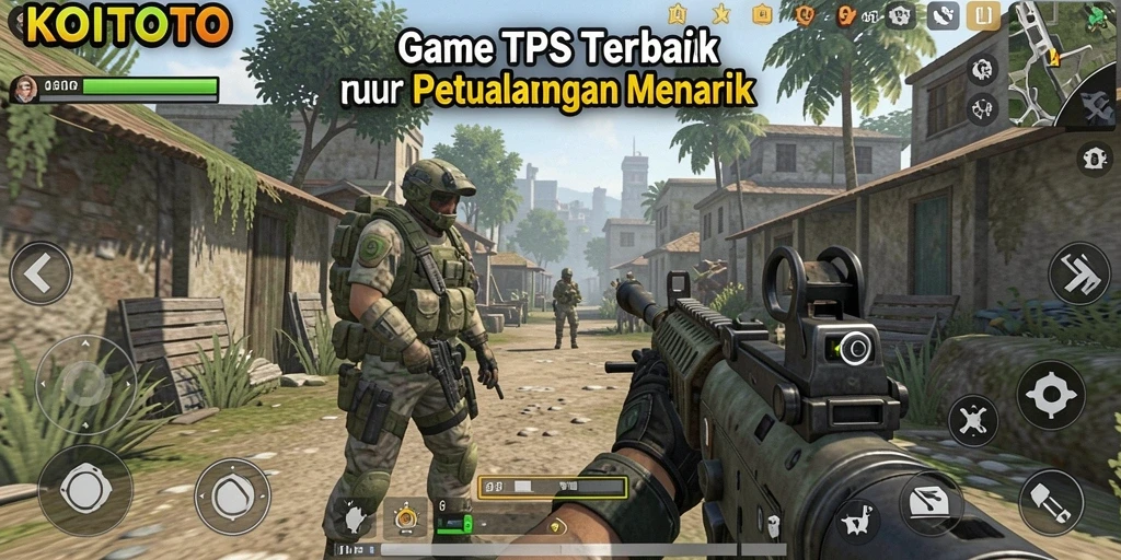 Screenshot gameplay KOITOTO menampilkan aksi seru dalam mode TPS.