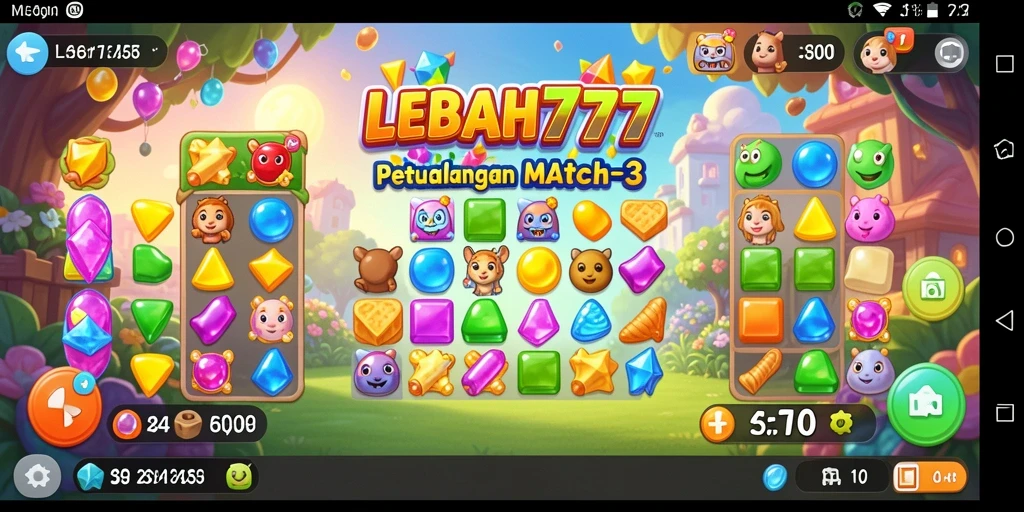 Tampilan gameplay menarik dari LEBAH777 dalam kategori Match-3.