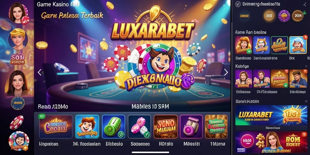 Tampilan gameplay Kasino menampilkan suasana seru dari LUXARABET.