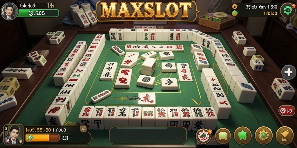 Tampilan gameplay seru Mahjong dalam MAXSLOT.