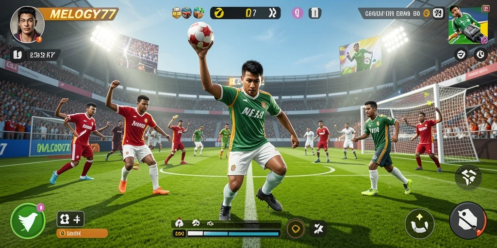 Tampilan gameplay MELODY77 yang mendebarkan dan interaktif.
