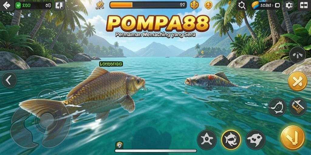 Gameplay Fishing di POMPA88 dengan grafis menarik dan interaksi sosial.